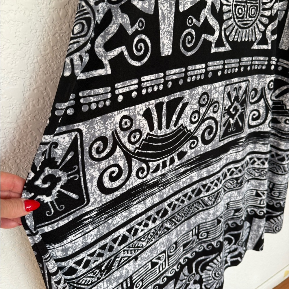 Jostar Black & Gray Aztec Patterned Women’s Maxi … - image 5